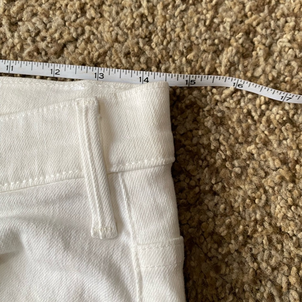 MOTHER The Hustler Ankle Fray In Fairest Of Them All White High Rise Jeans 30 - Picture 15 of 15